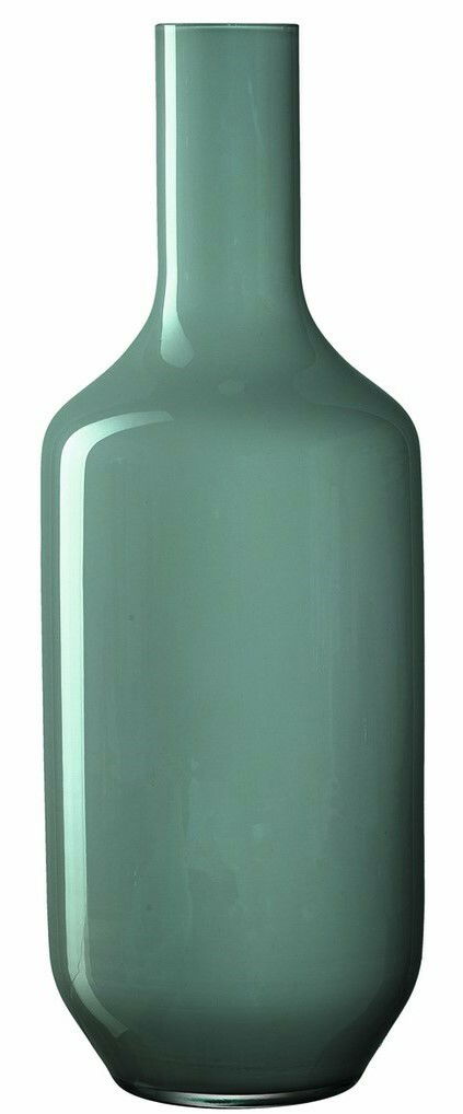 Grüne Vase Milano, 39 cm hoch, aus Glas, frontal abgebildet