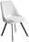 Z2 Stuhl FLAVIO Moderner weißer Stuhl mit texturierter Oberfläche und schwarzen Metallbeinen, seitliche Perspektive