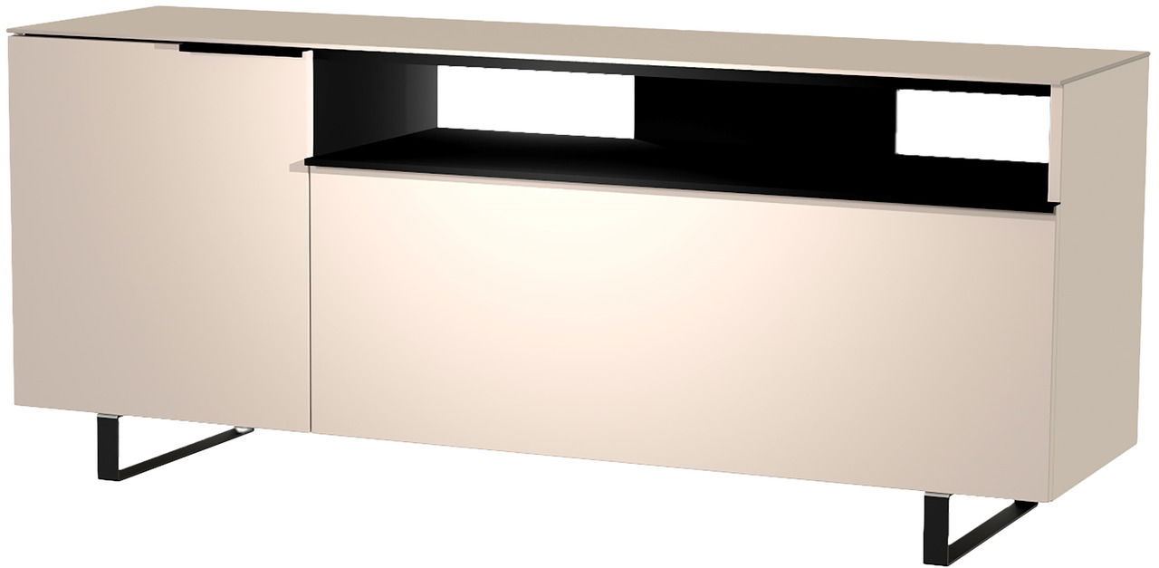 TV-Lowboard in modernem Design, seitliche Perspektive