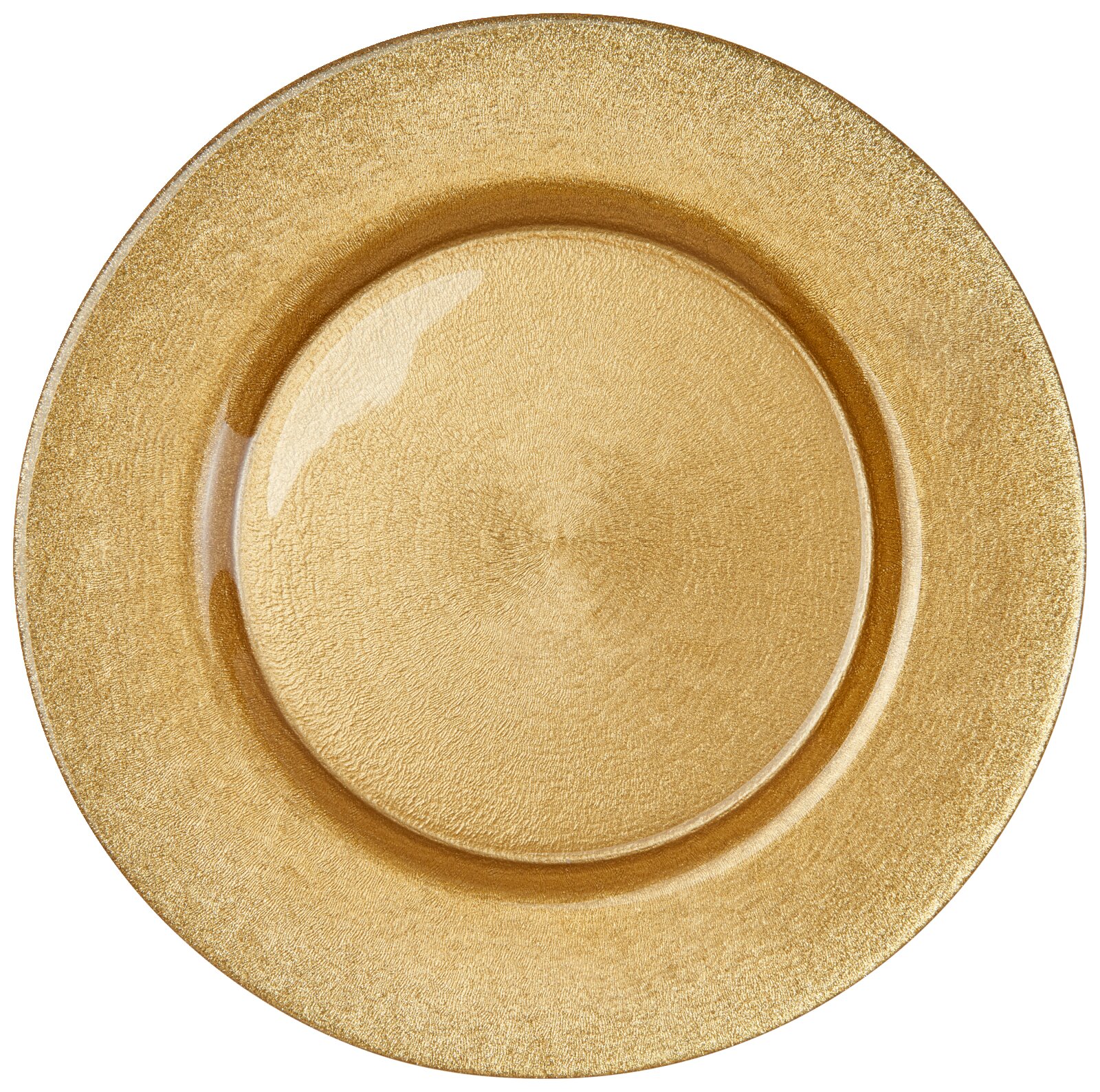 Goldener Platzteller mit einem Durchmesser von 32,5 cm, Draufsicht