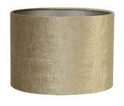 Zylindrischer Lampenschirm in beige aus Stoff, seitliche Perspektive