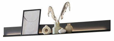 Modernes Wandboard mit Dekoration, seitliche Perspektive