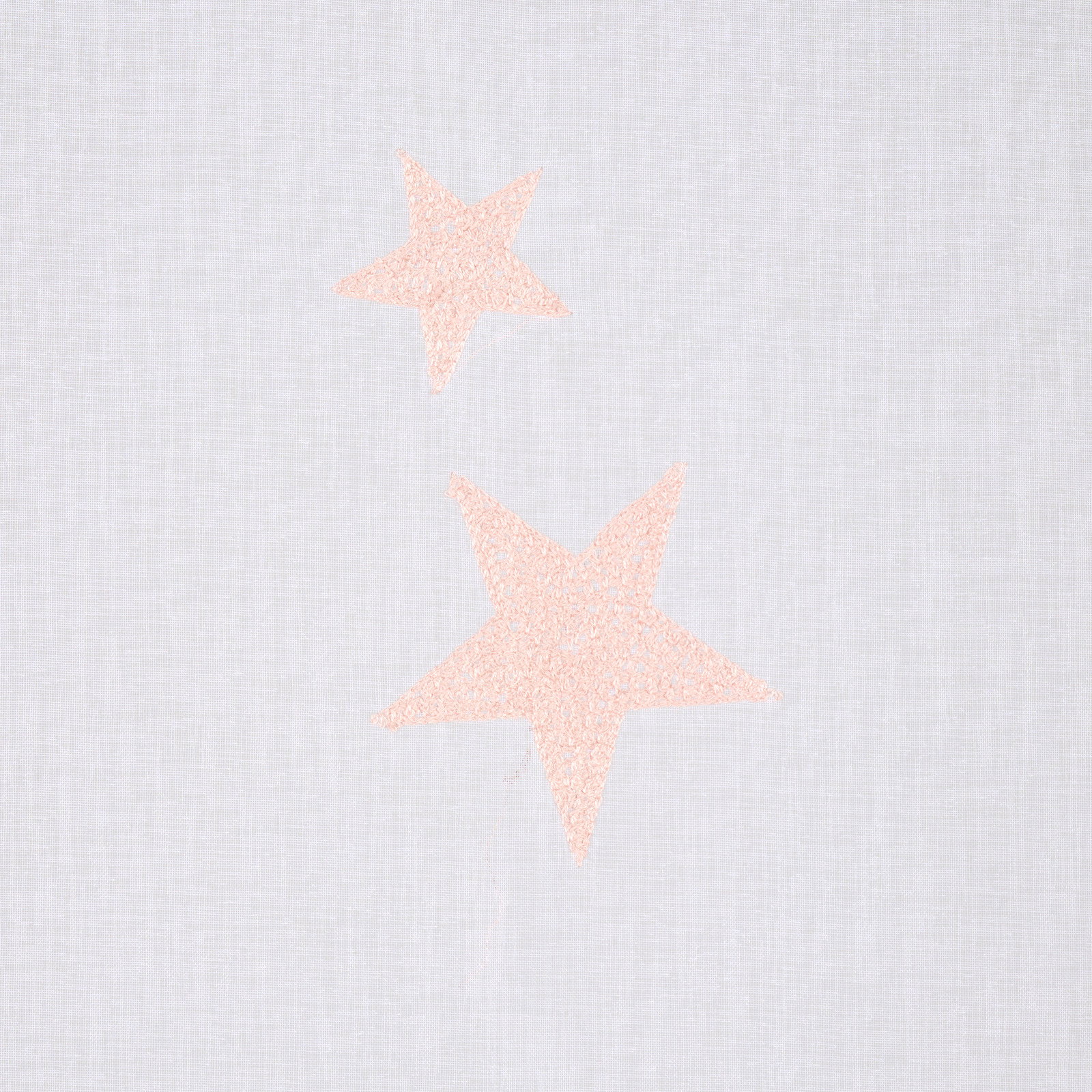 Esposa Fertigvorhang 140x245cm Fertigvorhang mit zwei rosa Sternen auf weißem Hintergrund, Frontalansicht