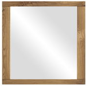 Rechteckiger Spiegel mit Holzrahmen, Frontalansicht