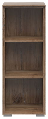 Holz-Aktenregal mit drei offenen Fächern, frontale Ansicht