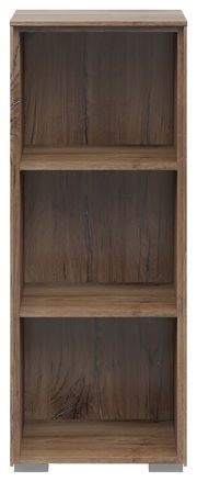 Holz-Aktenregal mit drei offenen Fächern, frontale Ansicht