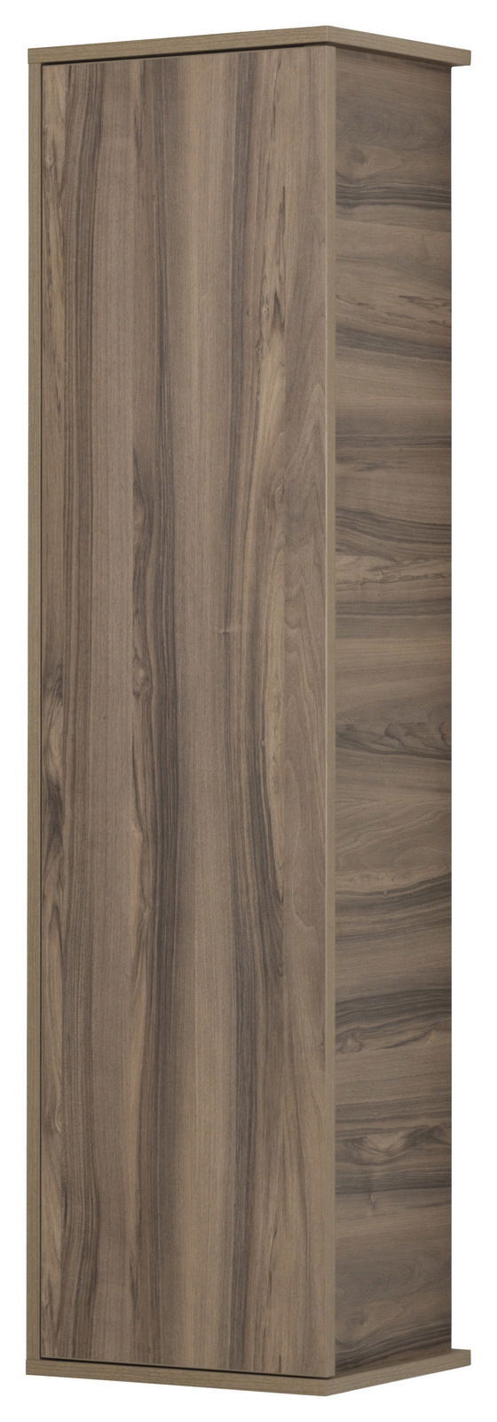 Hochschrank in Holzoptik, seitliche Perspektive