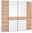 Z2 Dreh-/Schwebetürenschrank 4trg FABIO Moderner Dreh- und Schwebetürenschrank mit vier Türen in Holzoptik und weißen Elementen, Frontalansicht.