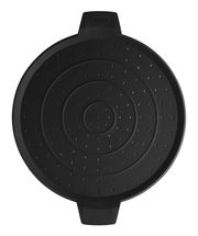 Schwarzer Spritzschutz mit einem Durchmesser von 28 cm, Draufsicht