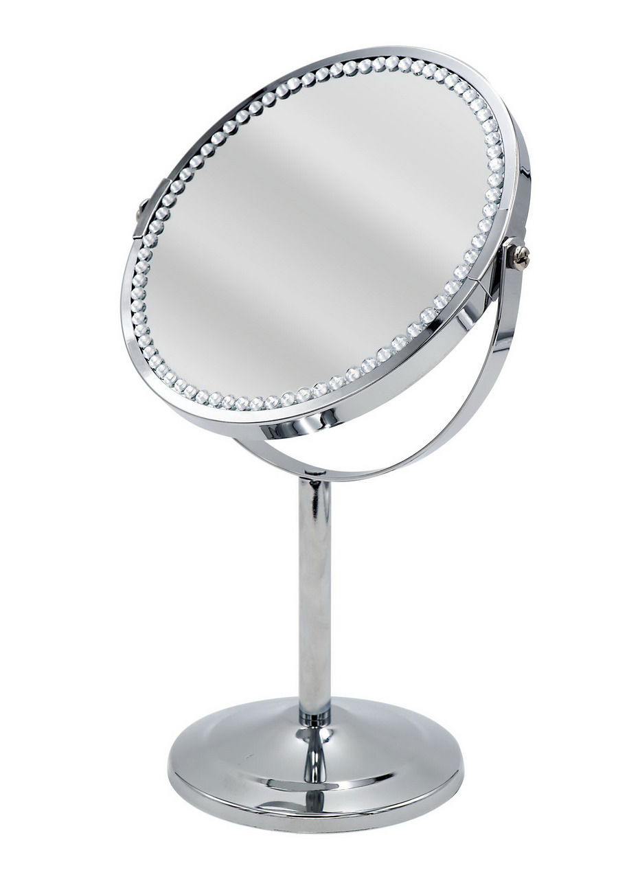 Kosmetikspiegel Helene mit verziertem Rand, aufrecht stehend, seitliche Perspektive