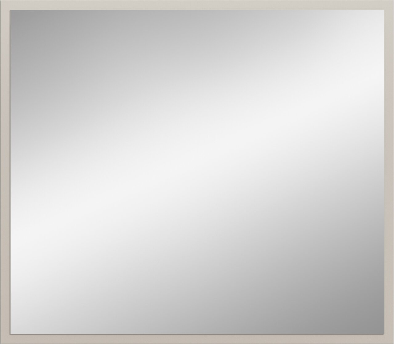 Quadratischer Spiegel mit schmalem Rahmen, Frontalansicht