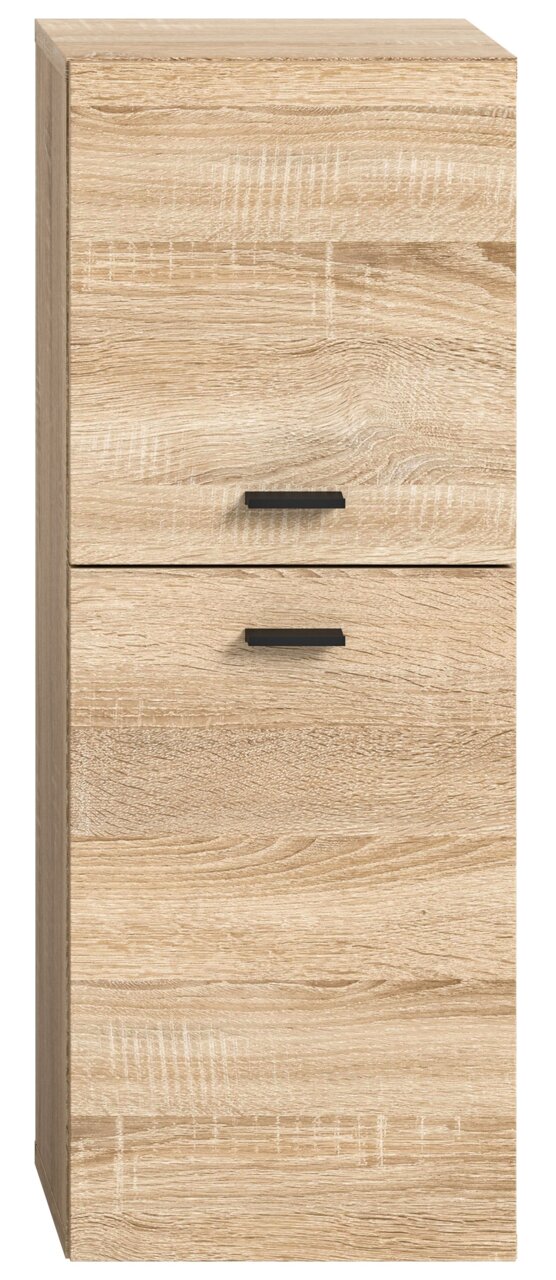 Moderner Badschrank aus Holz mit zwei Schubladen, Frontansicht