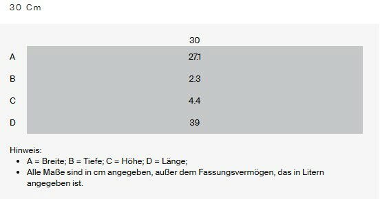 Grillplatte 30x27 cm in Schwarz, Draufsicht