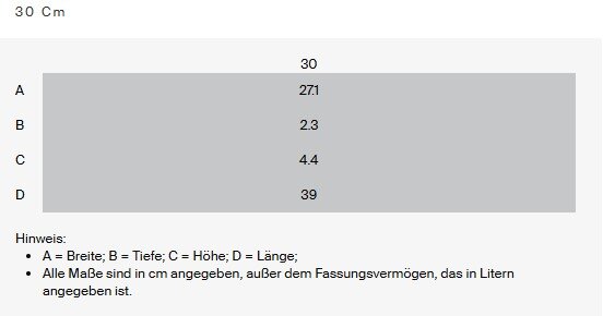 Grillplatte 30x27 cm in Schwarz, Draufsicht