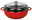 Rote Schmorpfanne MARMITE, 28 cm, mit Glasdeckel, seitliche Perspektive
