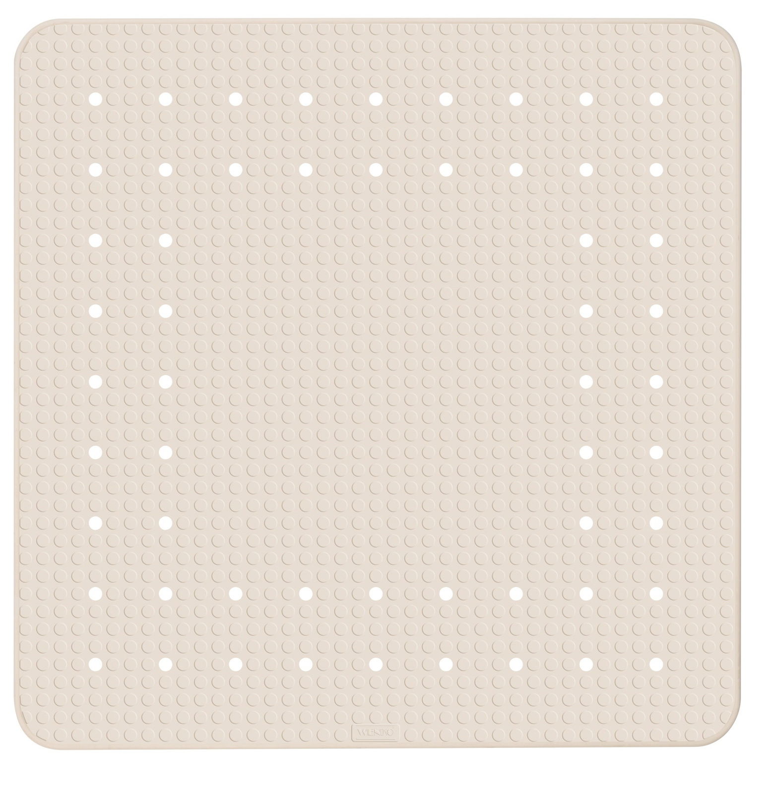 Beige Duscheinlage Mirasol mit rutschfester Oberfläche und abgerundeten Ecken, Draufsicht