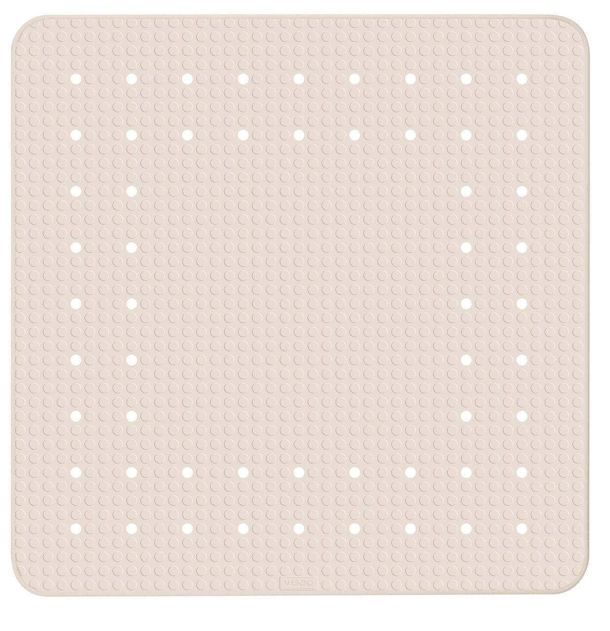 Beige Duscheinlage Mirasol mit rutschfester Oberfläche und abgerundeten Ecken, Draufsicht