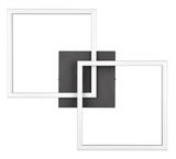 Moderne Deckenleuchte Trail mit zwei überlappenden quadratischen Rahmen, Ansicht von oben.