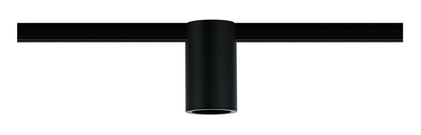 PAULMANN Ceiling Socket URAIL Schwarze Deckenfassung in zylindrischer Form, seitliche Perspektive