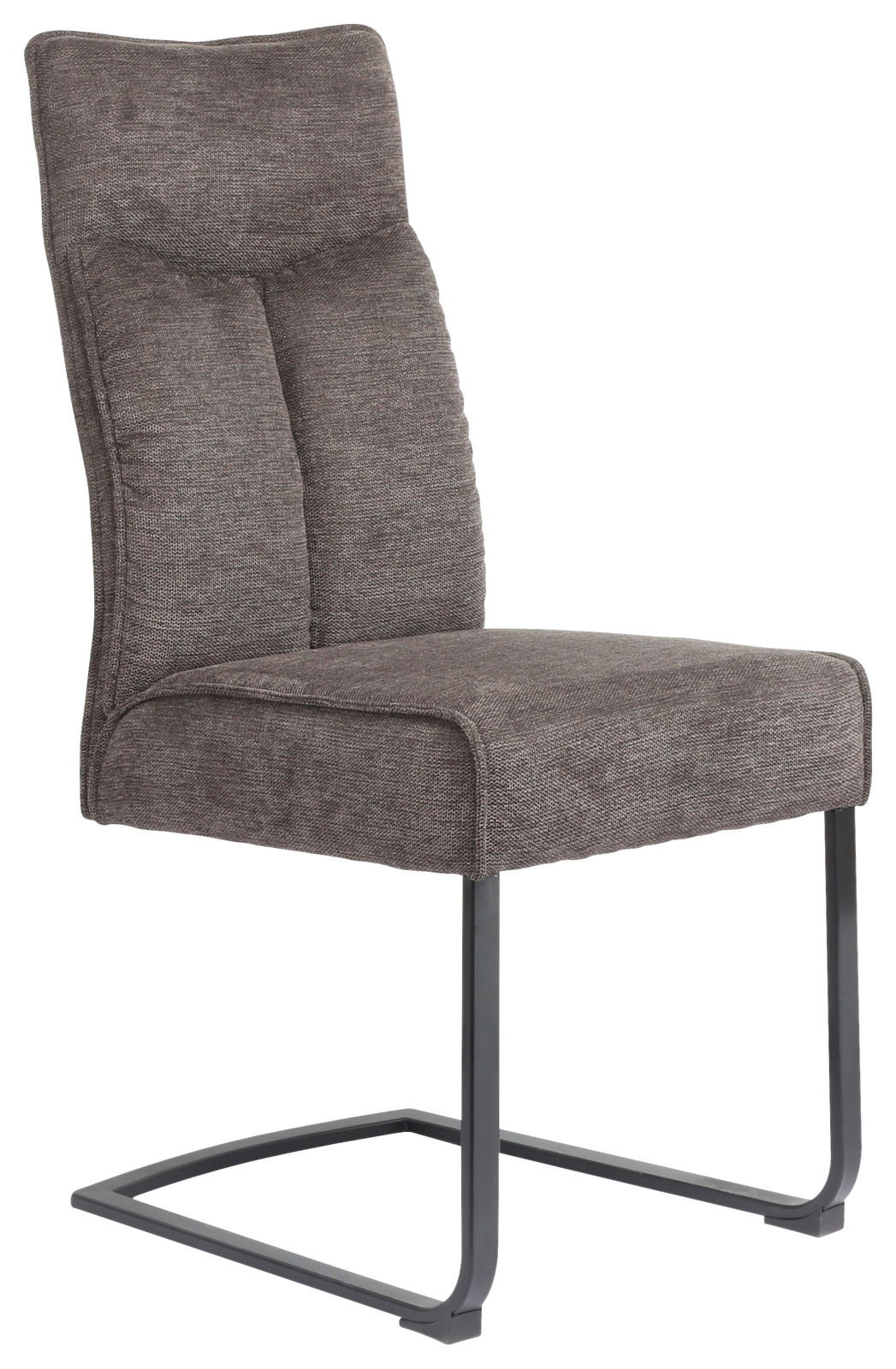 Novel Freischwinger BUFFY Freischwinger Stuhl in grauem Stoffbezug, seitliche Perspektive