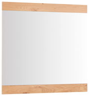 Moderner Spiegel mit Holzrahmen, Frontalansicht