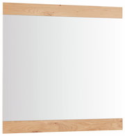 Moderner Spiegel mit Holzrahmen, Frontalansicht