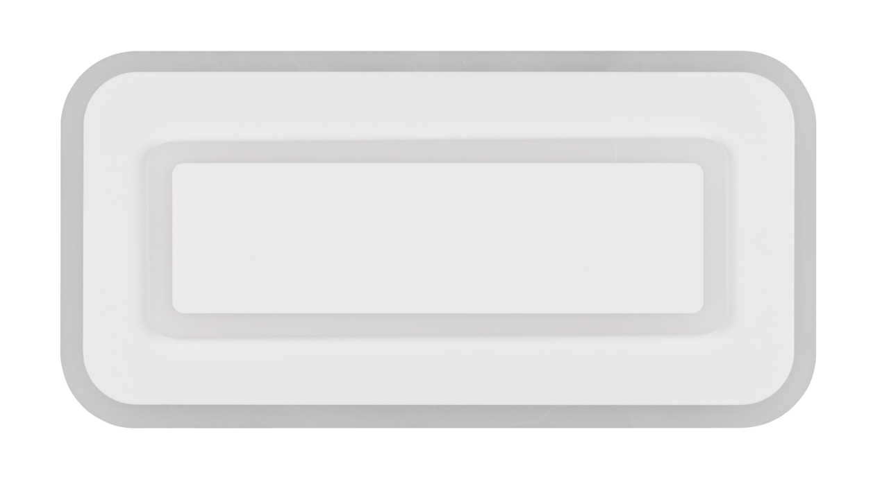 Rechteckige LED-Deckenleuchte in Draufsicht