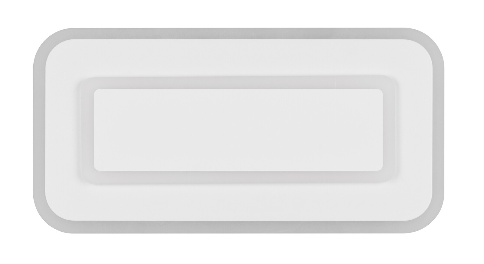 Rechteckige LED-Deckenleuchte in Draufsicht