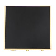 Quadratische Wandleuchte SAIDY in Schwarz mit goldfarbenem Rand, Ansicht von vorne.