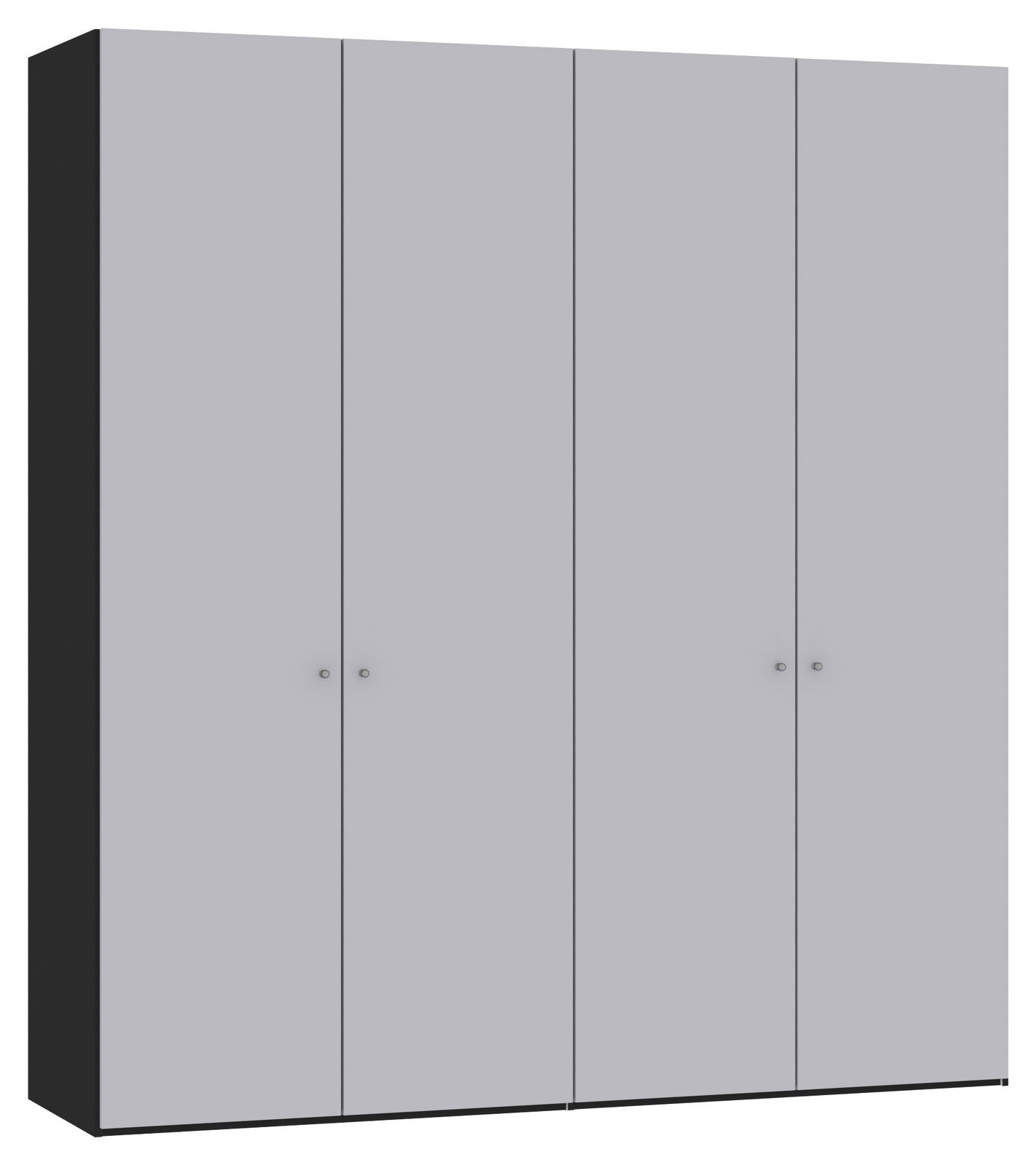 Jutzler Drehtürenschrank 4-trg. JUTZLER Grauer Drehtürenschrank mit vier Türen, frontal betrachtet.