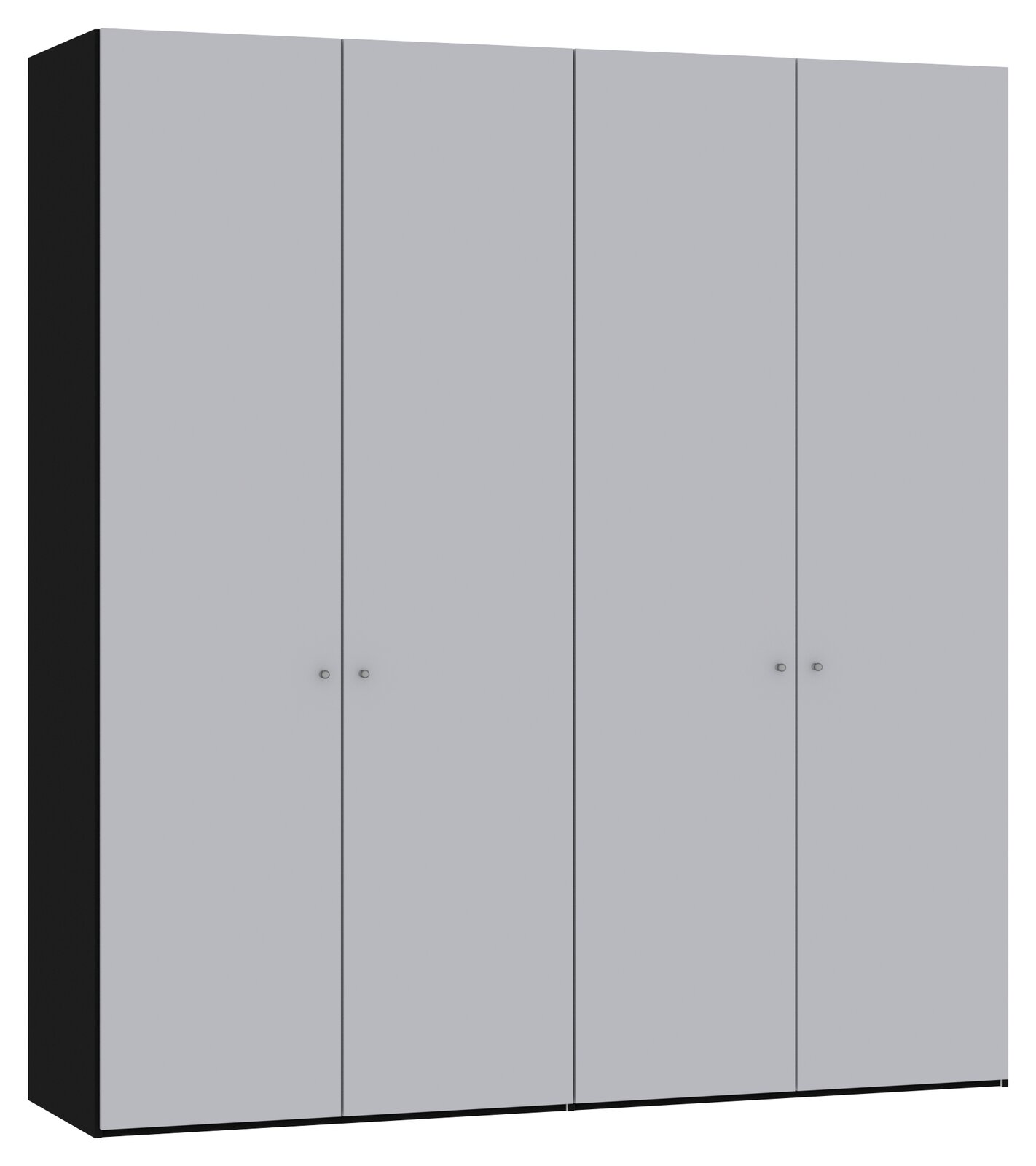 Jutzler Drehtürenschrank 4-trg. JUTZLER Grauer Drehtürenschrank mit vier Türen, frontal betrachtet.