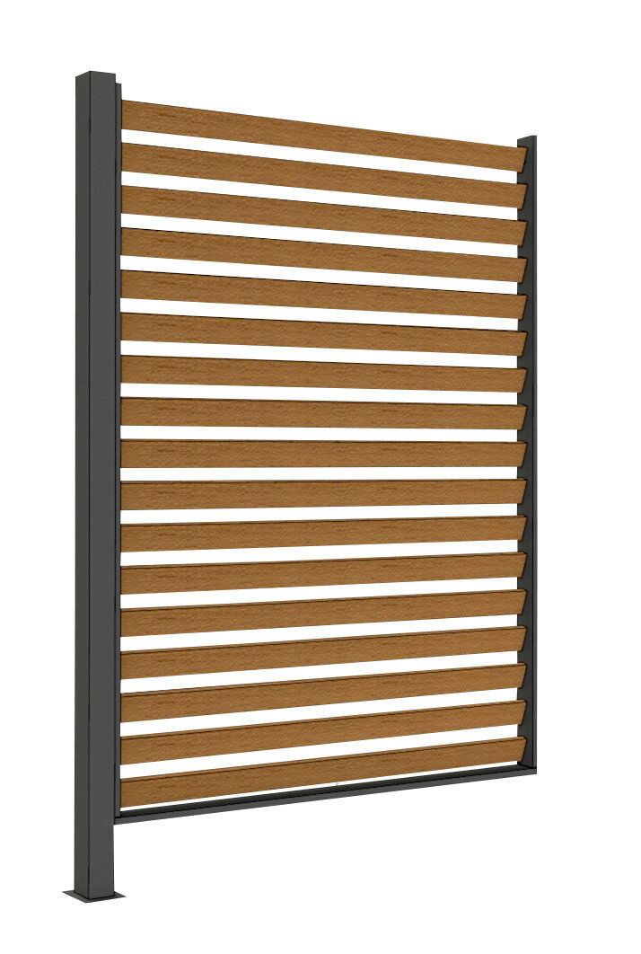 Siena Garden Sichtschutz Holzoptik SCHATTENMANUFAKTUR Sichtschutz in Holzoptik mit horizontalen Lamellen, seitliche Perspektive