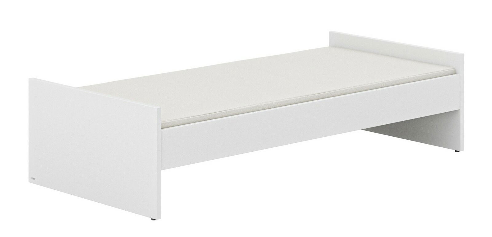 Weißes Bodenbett LITTLE FLO von Paidi, seitliche Perspektive