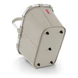 Carrybag in Herringbone Sand von unten mit stabilen Standfüßen und Aluminiumrahmen