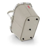 Carrybag in Herringbone Sand von unten mit stabilen Standfüßen und Aluminiumrahmen