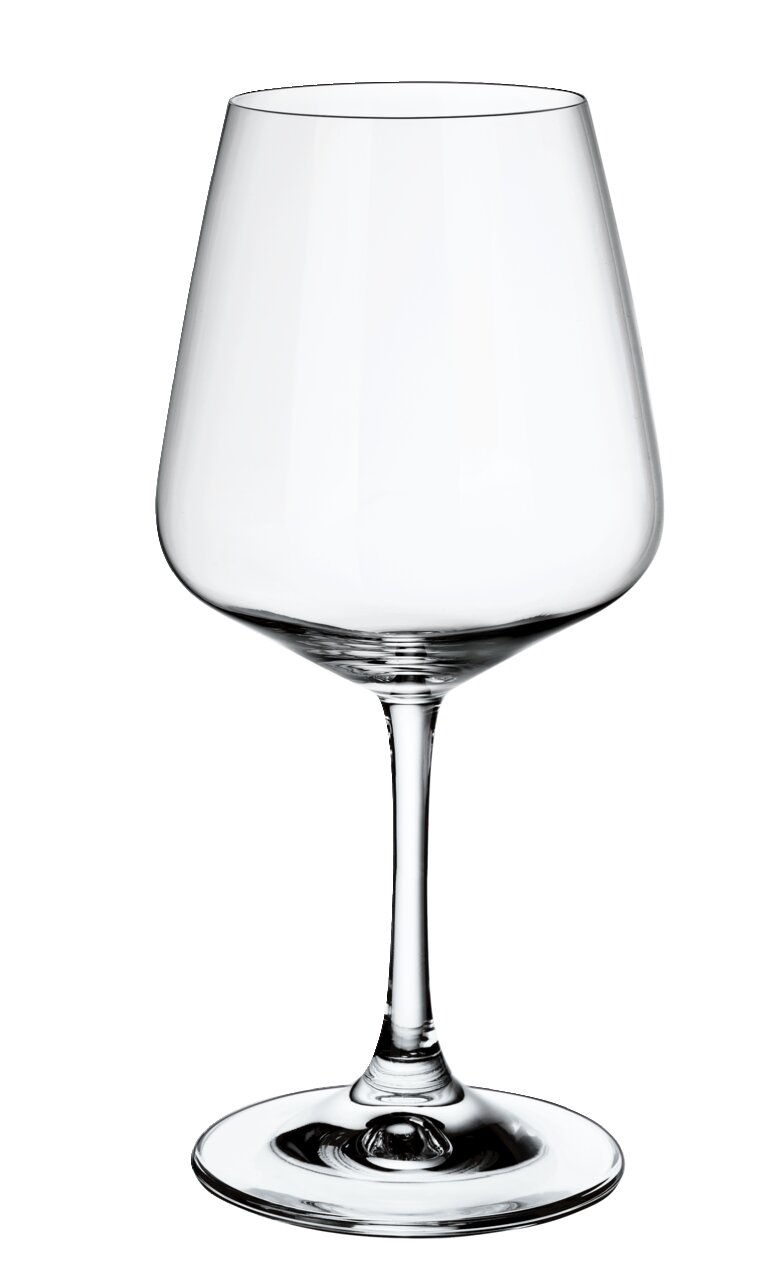 Rotweinglas aus der Ovid-Serie, seitliche Ansicht