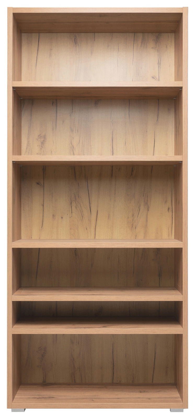 Holzregal mit fünf Einlegeböden, frontale Ansicht