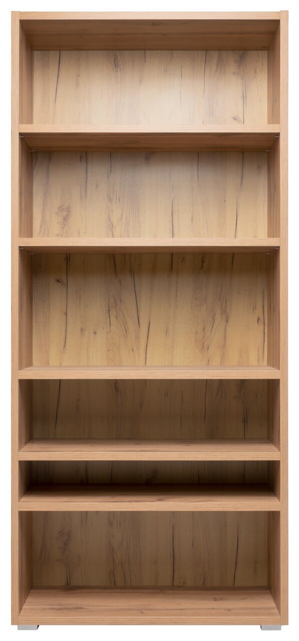 Holzregal mit fünf Einlegeböden, frontale Ansicht