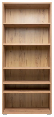 Holzregal mit fünf Einlegeböden, frontale Ansicht