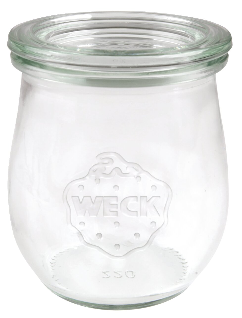 Glas mit WECK-Logo, Vorderansicht