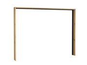 Holzrahmen in Frontalansicht, geeignet als Passepartout.