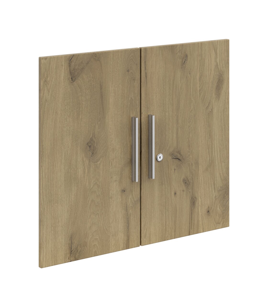Voleo Deurenset CONNECT Set houten deuren met twee deuren en zilveren handgrepen, zijaanzicht