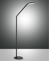 Schwarze Leselampe mit modernem Design, seitliche Perspektive