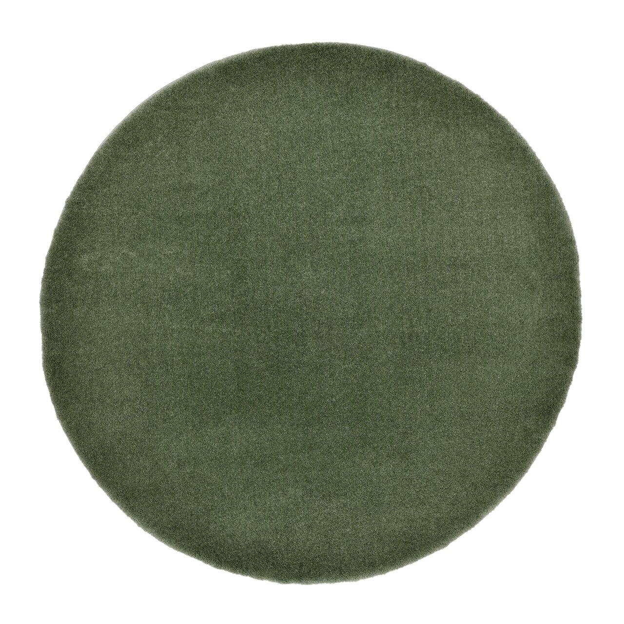 OCI Soft Dream ca. 200cm rund SOFT DREAM Runder, grüner Teppich mit einem Durchmesser von ca. 200 cm, Ansicht von oben.