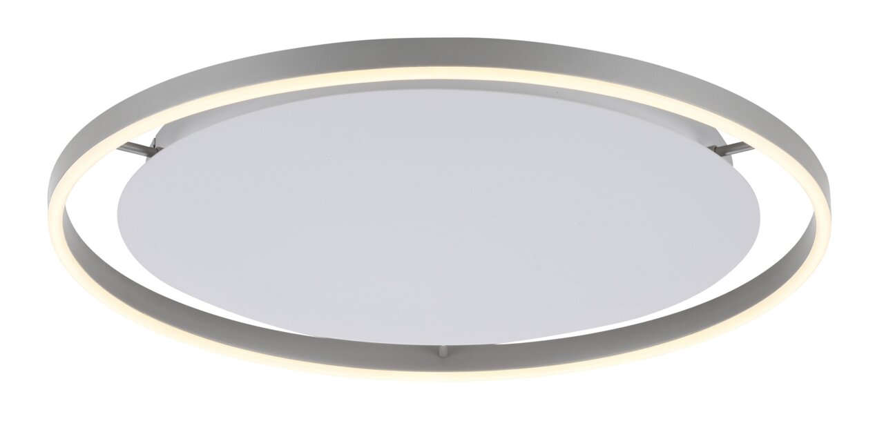 Moderne Deckenleuchte RITUS mit rundem Design, seitliche Perspektive