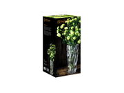 Verpackung der Vase Quartz 26cm von Nachtmann, Vorderansicht mit Blumenarrangement