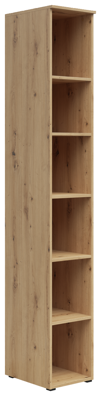 Carryhome Regal MULTISTAURAUM Holzregal mit fünf offenen Fächern, seitliche Perspektive