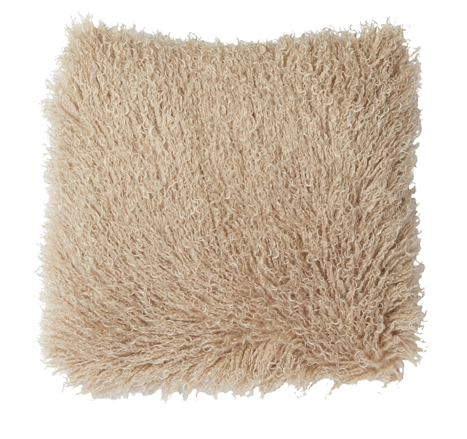 Light&Living Kissen BUBION Beiges, flauschiges Kissen in Nahaufnahme von oben