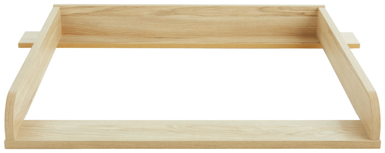 Wickelaufsatz aus Holz in Frontalansicht
