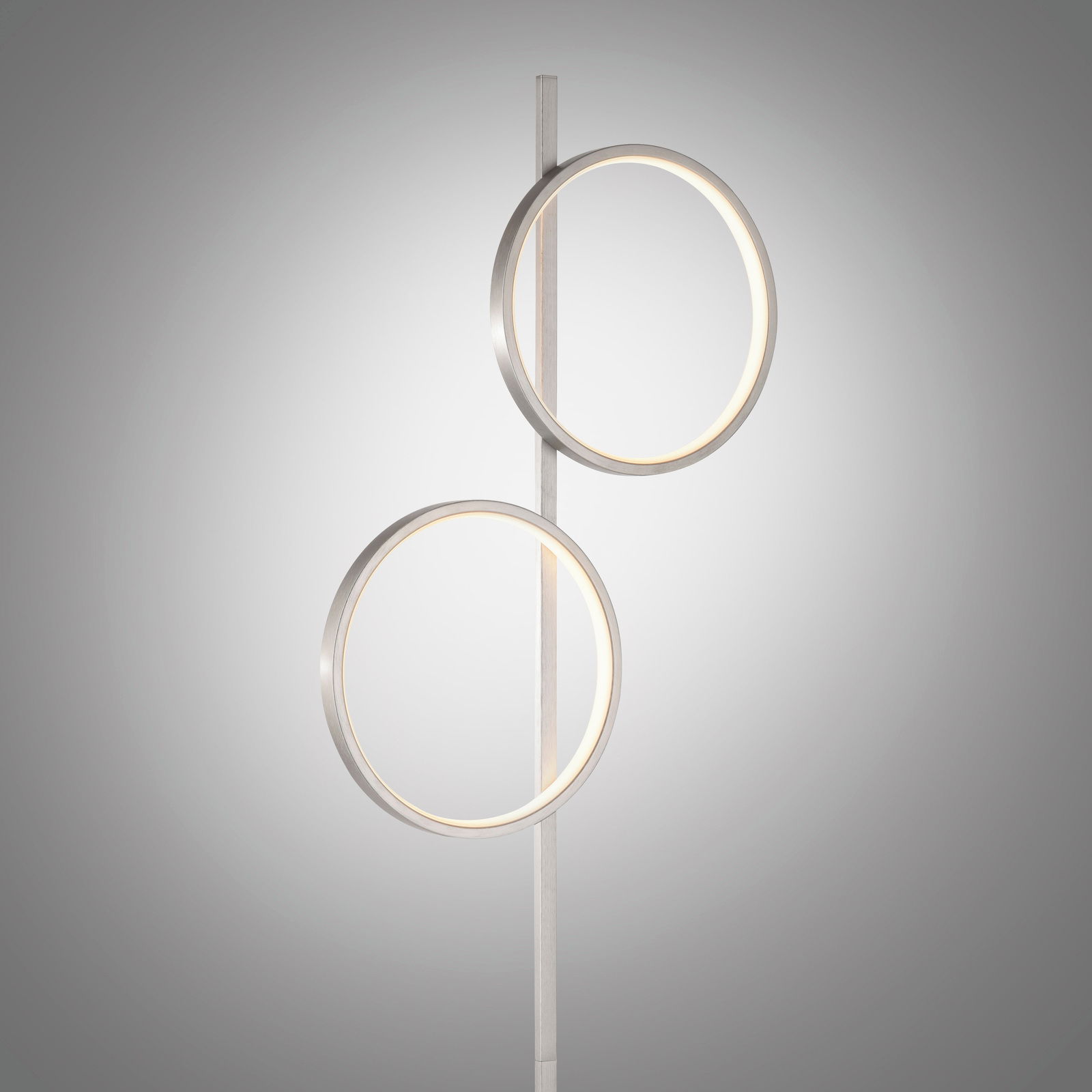 Just Light Stehleuchte MINI RITUS Moderne Stehleuchte MINI RITUS mit zwei leuchtenden Ringen, seitliche Perspektive